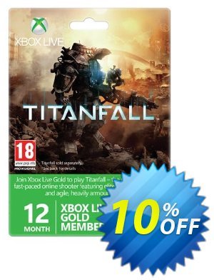 12 + 1 Month Xbox Live Gold Membership - Titanfall Branded (Xbox One/360)销售折让 12 + 1 Month Xbox Live Gold Membership - Titanfall Branded (Xbox One/360) Deal