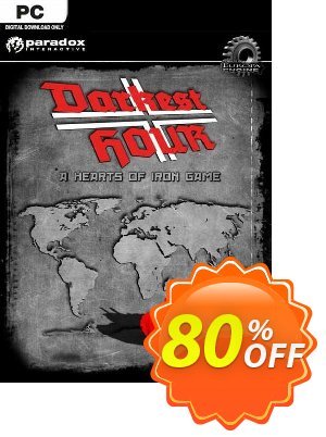 Darkest Hour - A Hearts of Iron Game PC割引コード・Darkest Hour - A Hearts of Iron Game PC Deal 2024 CDkeys キャンペーン:Darkest Hour - A Hearts of Iron Game PC Exclusive Sale offer 