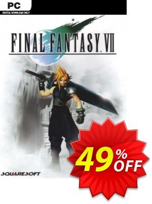 Final Fantasy VII PC Coupon, discount Final Fantasy VII PC Deal 2024 CDkeys. Promotion: Final Fantasy VII PC Exclusive Sale offer 
