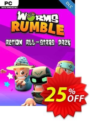 Worms Rumble - Action All-Stars Pack PC - DLC Coupon, discount Worms Rumble - Action All-Stars Pack PC - DLC Deal 2024 CDkeys. Promotion: Worms Rumble - Action All-Stars Pack PC - DLC Exclusive Sale offer 