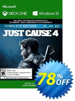 Just Cause 4 - Complete Edition Xbox One (WW) Coupon, discount Just Cause 4 - Complete Edition Xbox One (WW) Deal 2024 CDkeys. Promotion: Just Cause 4 - Complete Edition Xbox One (WW) Exclusive Sale offer 