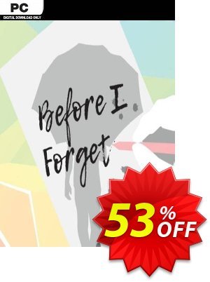 Before I Forget PC Coupon, discount Before I Forget PC Deal 2024 CDkeys. Promotion: Before I Forget PC Exclusive Sale offer 