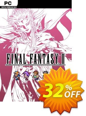 Final Fantasy II Pixel Remaster PC 優惠券，折扣碼 Final Fantasy II Pixel Remaster PC Deal 2024 CDkeys，促銷代碼: Final Fantasy II Pixel Remaster PC Exclusive Sale offer 