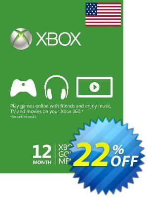 12 Month Xbox Live Gold Membership Xbox One/360 (USA) 優惠券，折扣碼 12 Month Xbox Live Gold Membership Xbox One/360 (USA) Deal 2024 CDkeys，促銷代碼: 12 Month Xbox Live Gold Membership Xbox One/360 (USA) Exclusive Sale offer 