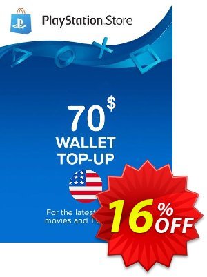 PlayStation Network (PSN) Card - $70 (USA) offering deals PlayStation Network (PSN) Card - $70 (USA) Deal CDkeys. Promotion: PlayStation Network (PSN) Card - $70 (USA) Exclusive Sale offer