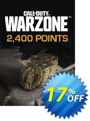 2,400 Call of Duty: Warzone Points Xbox (WW) offering deals 2,400 Call of Duty: Warzone Points Xbox (WW) Deal CDkeys. Promotion: 2,400 Call of Duty: Warzone Points Xbox (WW) Exclusive Sale offer