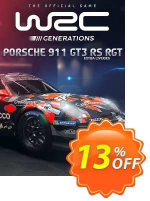 WRC Generations - Porsche 911 GT3 RS RGT Extra liveries PC - DLC offering sales WRC Generations - Porsche 911 GT3 RS RGT Extra liveries PC - DLC Deal CDkeys. Promotion: WRC Generations - Porsche 911 GT3 RS RGT Extra liveries PC - DLC Exclusive Sale offer