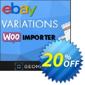 eBay Variations WooImporter (Add-on) Coupon, discount eBay Variations WooImporter. Add-on for WooImporter. Formidable offer code 2023. Promotion: Formidable offer code of eBay Variations WooImporter. Add-on for WooImporter. 2023