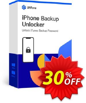 Get UltFone iPhone Backup Unlocker for Mac - 1 Year/5 Devices 30% OFF coupon code