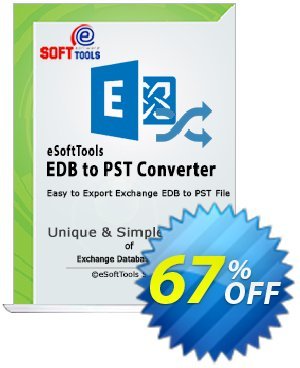 eSoftTools EDB to PST Converter Coupon, discount Coupon code eSoftTools EDB to PST Converter - Personal License. Promotion: eSoftTools EDB to PST Converter - Personal License offer from eSoftTools Software