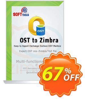 eSoftTools OST to Zimbra Converter - Enterprise License Coupon, discount Coupon code eSoftTools OST to Zimbra Converter - Enterprise License. Promotion: eSoftTools OST to Zimbra Converter - Enterprise License offer from eSoftTools Software