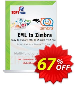 eSoftTools EML to Zimbra Converter - Technician License Coupon, discount Coupon code eSoftTools EML to Zimbra Converter - Technician License. Promotion: eSoftTools EML to Zimbra Converter - Technician License offer from eSoftTools Software