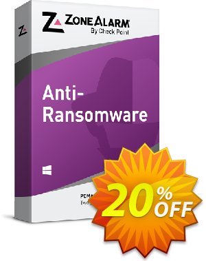 ZoneAlarm Anti-Ransomware (10 PCs License) Coupon, discount 20% OFF ZoneAlarm Anti-Ransomware (10 PCs License), verified. Promotion: Amazing offer code of ZoneAlarm Anti-Ransomware (10 PCs License), tested & approved