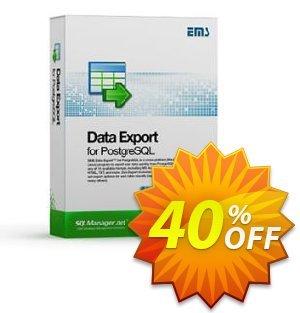 EMS Data Export for PostgreSQL (Business) + 1 Year Maintenance Coupon, discount Coupon code EMS Data Export for PostgreSQL (Business) + 1 Year Maintenance. Promotion: EMS Data Export for PostgreSQL (Business) + 1 Year Maintenance Exclusive offer for iVoicesoft