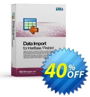 EMS Data Import for InterBase/Firebird (Business) + 1 Year Maintenance Coupon, discount Coupon code EMS Data Import for InterBase/Firebird (Business) + 1 Year Maintenance. Promotion: EMS Data Import for InterBase/Firebird (Business) + 1 Year Maintenance Exclusive offer for iVoicesoft