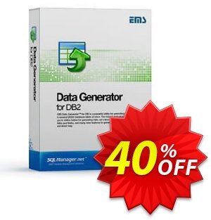 EMS Data Generator for DB2 (Business) + 1 Year Maintenance Coupon, discount Coupon code EMS Data Generator for DB2 (Business) + 1 Year Maintenance. Promotion: EMS Data Generator for DB2 (Business) + 1 Year Maintenance Exclusive offer 