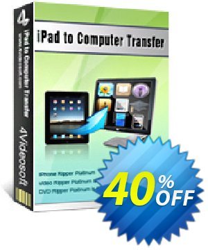 4Videosoft iPad to Computer Transfer Coupon, discount 4Videosoft iPad to Computer Transfer hottest sales code 2023. Promotion: hottest sales code of 4Videosoft iPad to Computer Transfer 2023