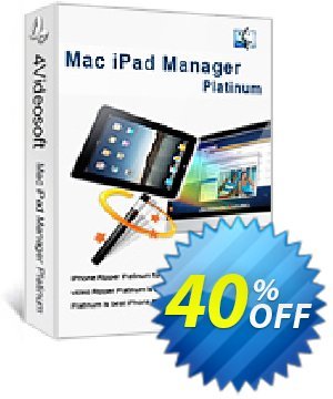 4Videosoft Mac iPad Manager Platinum Coupon, discount 4Videosoft Mac iPad Manager Platinum awful discounts code 2023. Promotion: awful discounts code of 4Videosoft Mac iPad Manager Platinum 2023