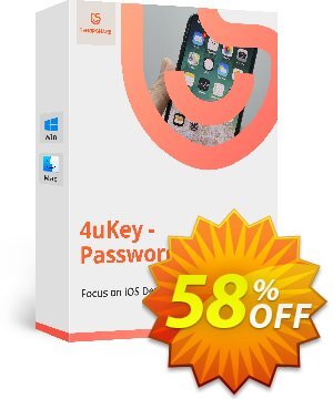 Tenorshare 4uKey Password Manager (Lifetime License) Coupon discount 58% OFF Tenorshare 4uKey Password Manager (Lifetime License), verified