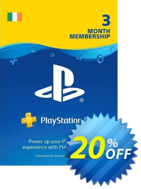 [20 OFF] PlayStation Plus 3 Month Subscription (Ireland) Coupon code