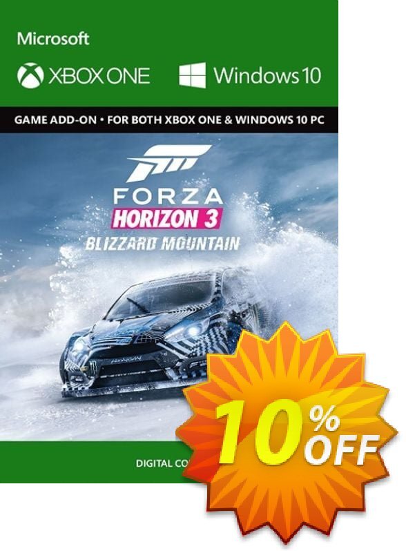 Deals on FORZA Horizon 3 - Blizzard Mountain Dlc Xbox One Windows 10 Cd Key  - Xbox Live All Ages Racing | Compare Prices & Shop Online | PriceCheck