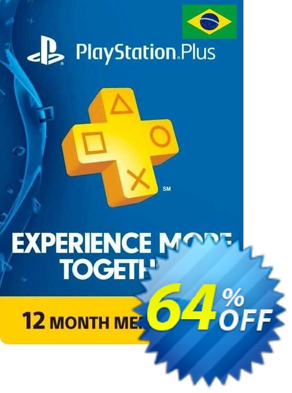 64% PlayStation - 12 Month Subscription (Brazil) Coupon code, Mar 2023 iVoicesoft