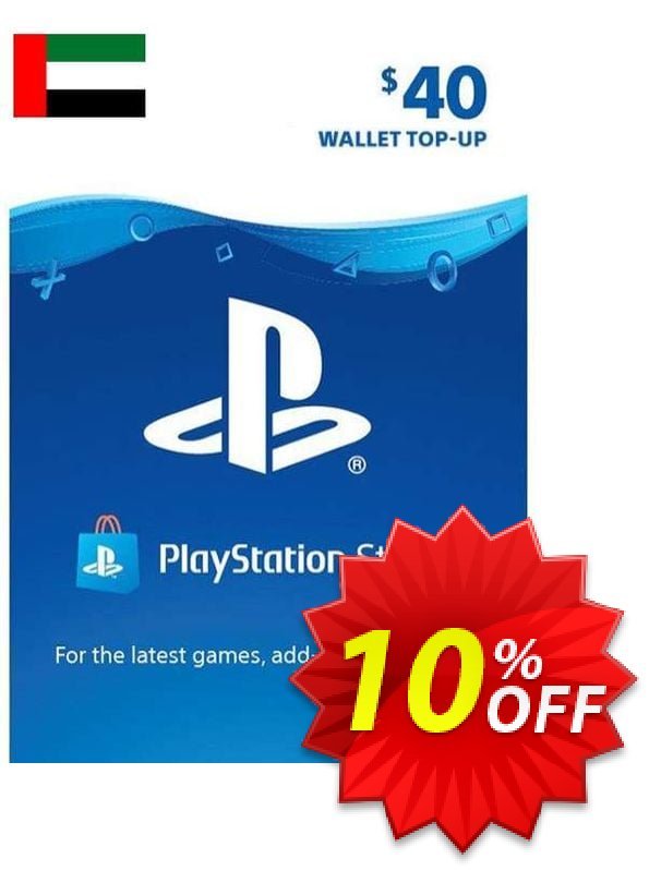 [10 OFF] PlayStation Network (PSN) Card 40 USD (UAE) Coupon code