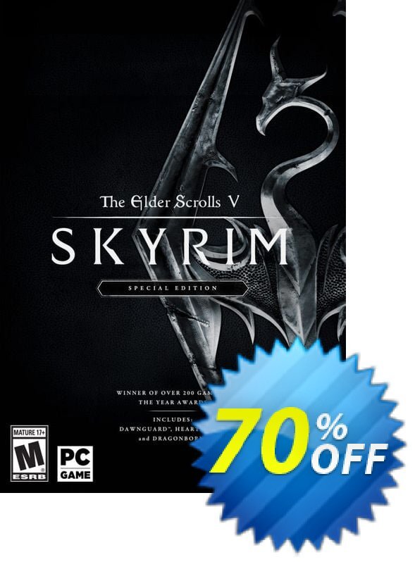 [70 OFF] The Elder Scrolls V 5 Skyrim Special Edition PC Coupon code
