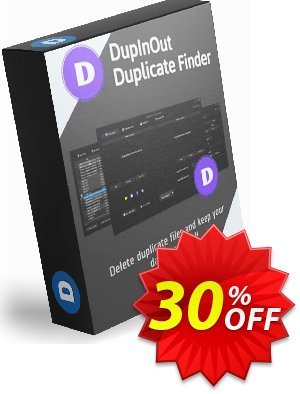 DupInOut Duplicate Finder Coupon, discount 15% Off on DupInOut Duplicate Finder!. Promotion: Excellent sales code of DupInOut Duplicate Finder 2023