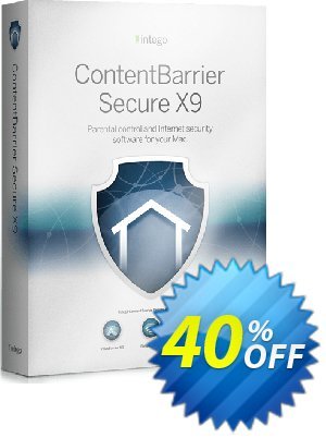 Intego ContentBarrier Secure X9 discount coupon 40% OFF Intego ContentBarrier Secure X9, verified - Staggering promo code of Intego ContentBarrier Secure X9, tested & approved