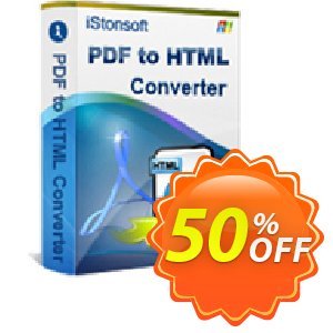 iStonsoft PDF to HTML Converter割引コード・60% off キャンペーン: