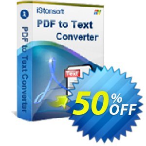 iStonsoft PDF to Text Converter discount coupon 60% off - 