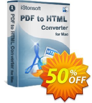 iStonsoft PDF to HTML Converter for Mac 優惠券，折扣碼 60% off，促銷代碼: 