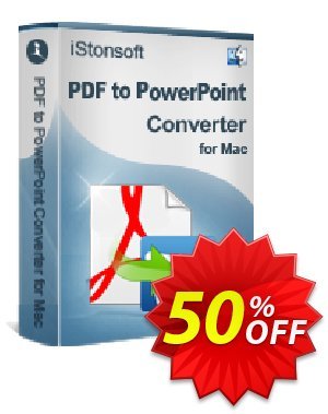 iStonsoft PDF to PowerPoint Converter for Mac Coupon, discount 60% off. Promotion: 