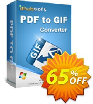 iPubsoft PDF to GIF Converter discount coupon 65% disocunt - 
