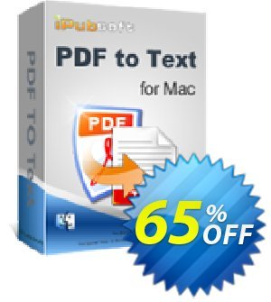 iPubsoft PDF to Text Converter for Mac 프로모션 코드 65% disocunt 프로모션: 