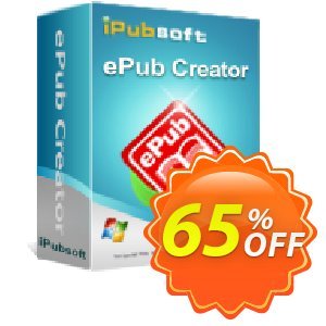 iPubsoft ePub Creator for Windows Coupon, discount 65% disocunt. Promotion: 