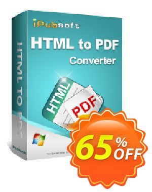iPubsoft HTML to PDF Converter discount coupon 65% disocunt - 