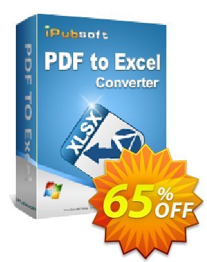 iPubsoft PDF to Excel Converter discount coupon 65% disocunt - 