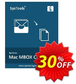 SysTools Mac MBOX Converter Coupon, discount SysTools Spring Sale. Promotion: impressive discount code of SysTools Mac MBOX Converter 2023