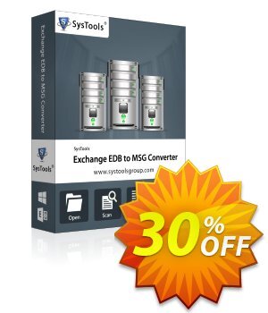 Exchange EDB to MSG Converter (Business) 프로모션 코드 SysTools coupon 36906 프로모션: 