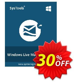 SysTools Windows Live Mail Converter (Business) Coupon, discount 30% OFF SysTools Windows Live Mail Converter (Business), verified. Promotion: Awful sales code of SysTools Windows Live Mail Converter (Business), tested & approved