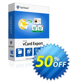 SysTools vCard Export Coupon discount SysTools Summer Sale