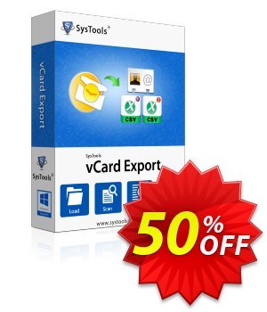 SysTools vCard Export - Business License 優惠券，折扣碼 SysTools Summer Sale，促銷代碼: 