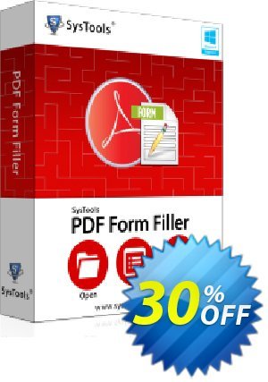 SysTools PDF Form Filler 優惠券，折扣碼 SysTools Summer Sale，促銷代碼: 
