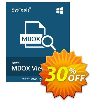 SysTools MBOX Viewer Pro (50 User License) Coupon, discount SysTools coupon 36906. Promotion: 