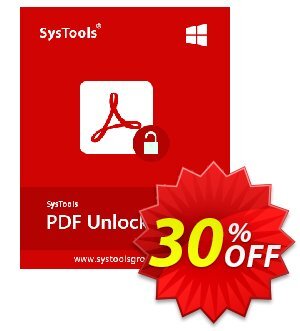 SysTools PDF Unlocker Coupon, discount SysTools PDF Unlocker impressive offer code 2024. Promotion: 