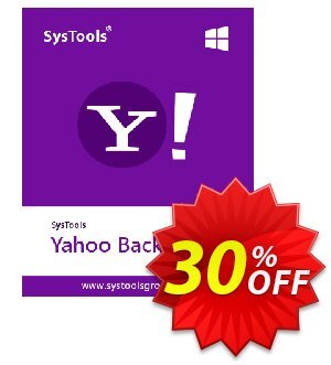 SysTools Yahoo Backup Tool (100+ Users) Coupon, discount Celebrate this spring season with SysTools and grab the best offers. Get 25% Off on all Software. Promotion: 