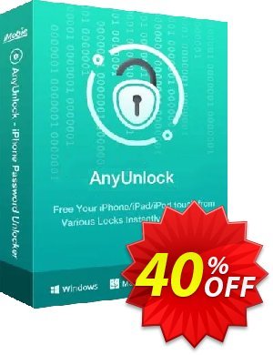 AnyUnlock - Unlock Screen Passcode for Mac (3-Month Plan) Coupon, discount 40% OFF AnyUnlock - Unlock Screen Passcode for Mac (3-Month Plan), verified. Promotion: Super discount code of AnyUnlock - Unlock Screen Passcode for Mac (3-Month Plan), tested & approved