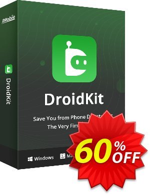 DroidKit - Data Recovery (One-Time) Coupon discount 60% OFF DroidKit for Windows - Data Recovery (One-Time), verified